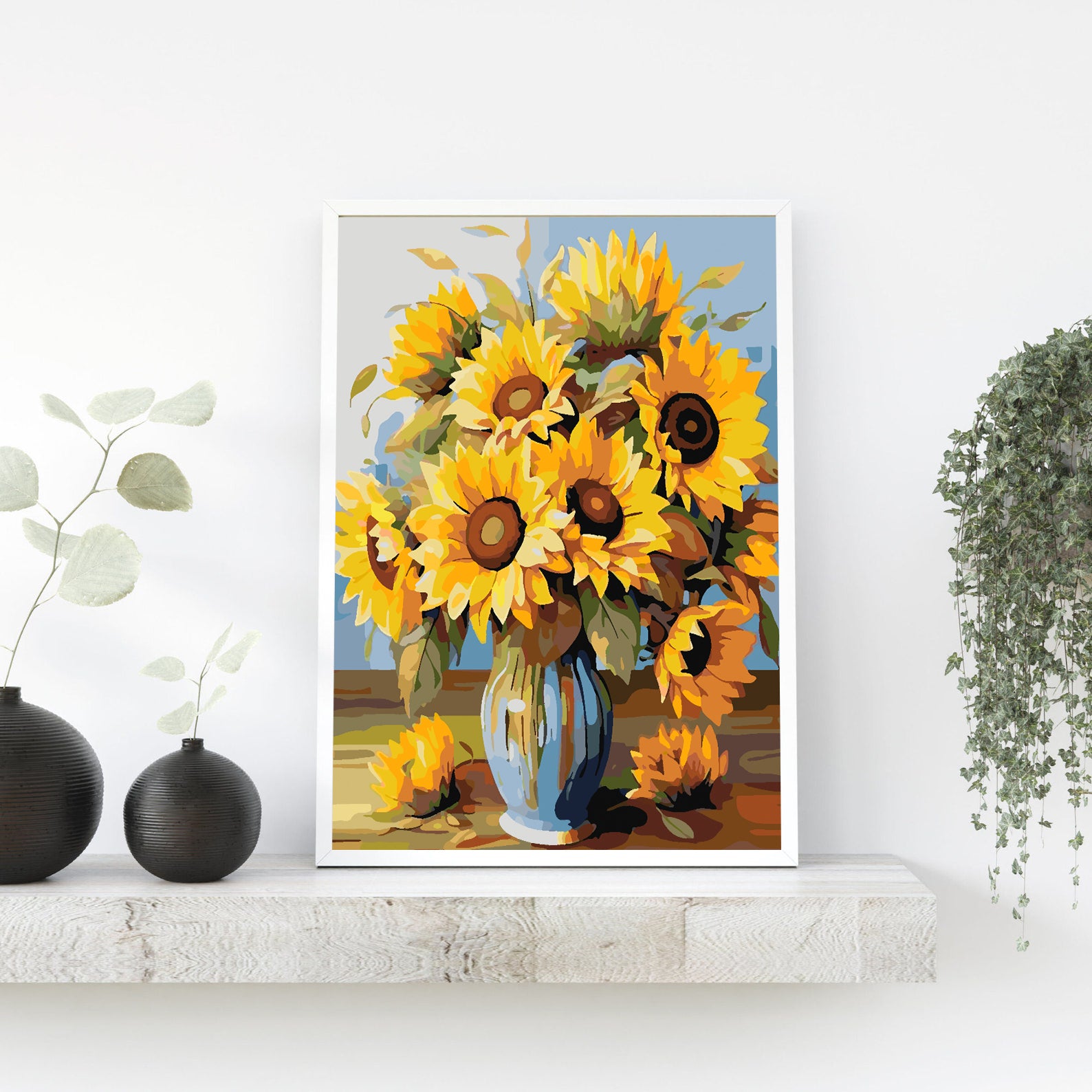 Peinture par numéros - Tournesol dans un vase 4328