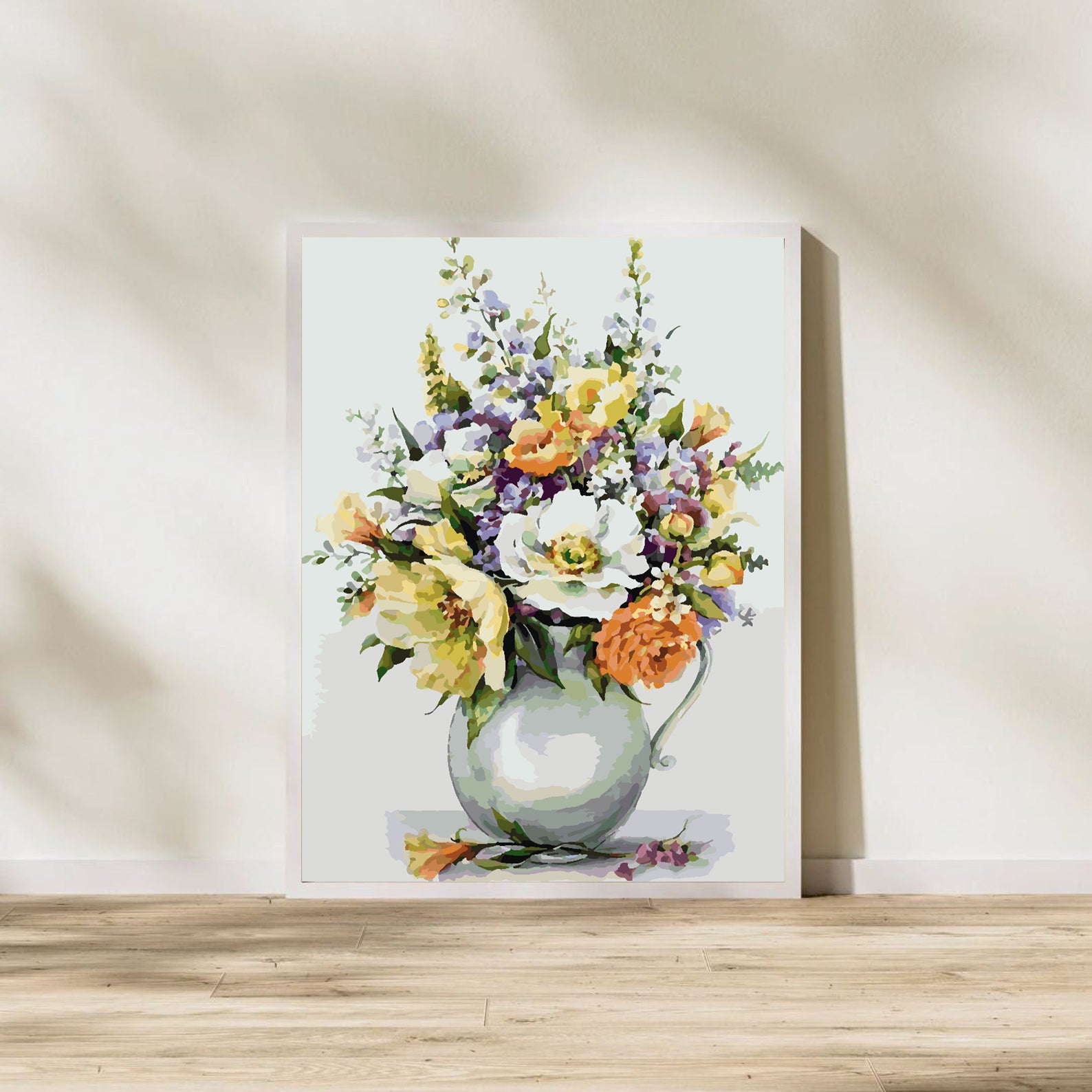 Peinture par numéros - Fleurs rouges dans un vase 4340
