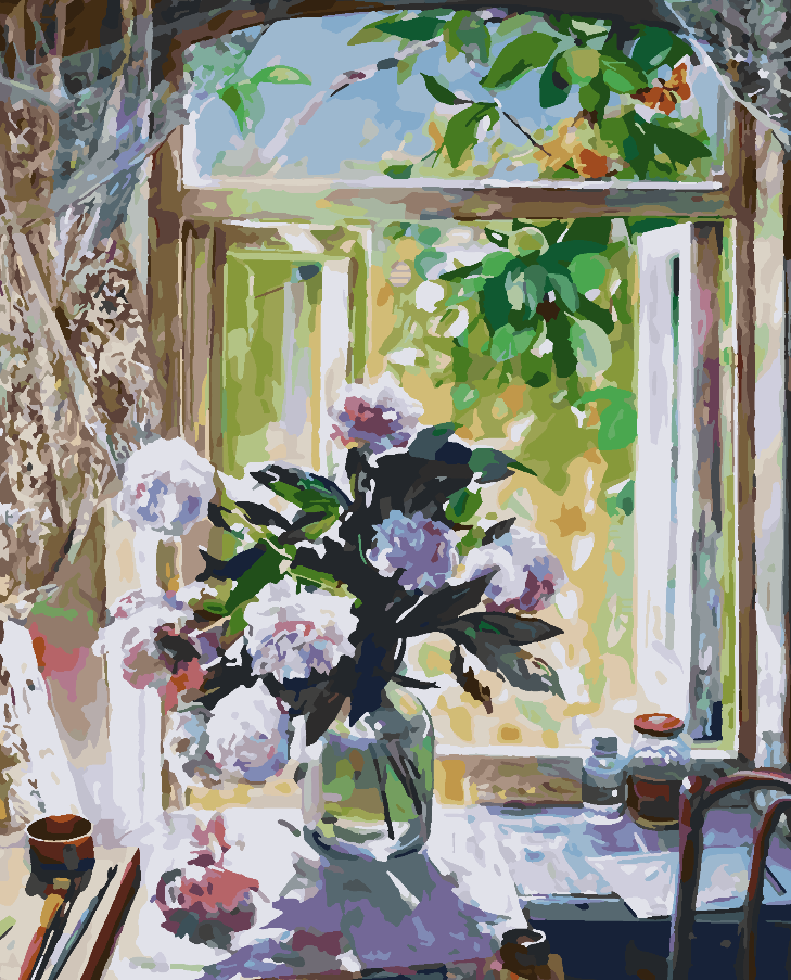 Peinture par numéros - Fleurs dans un vase 4355