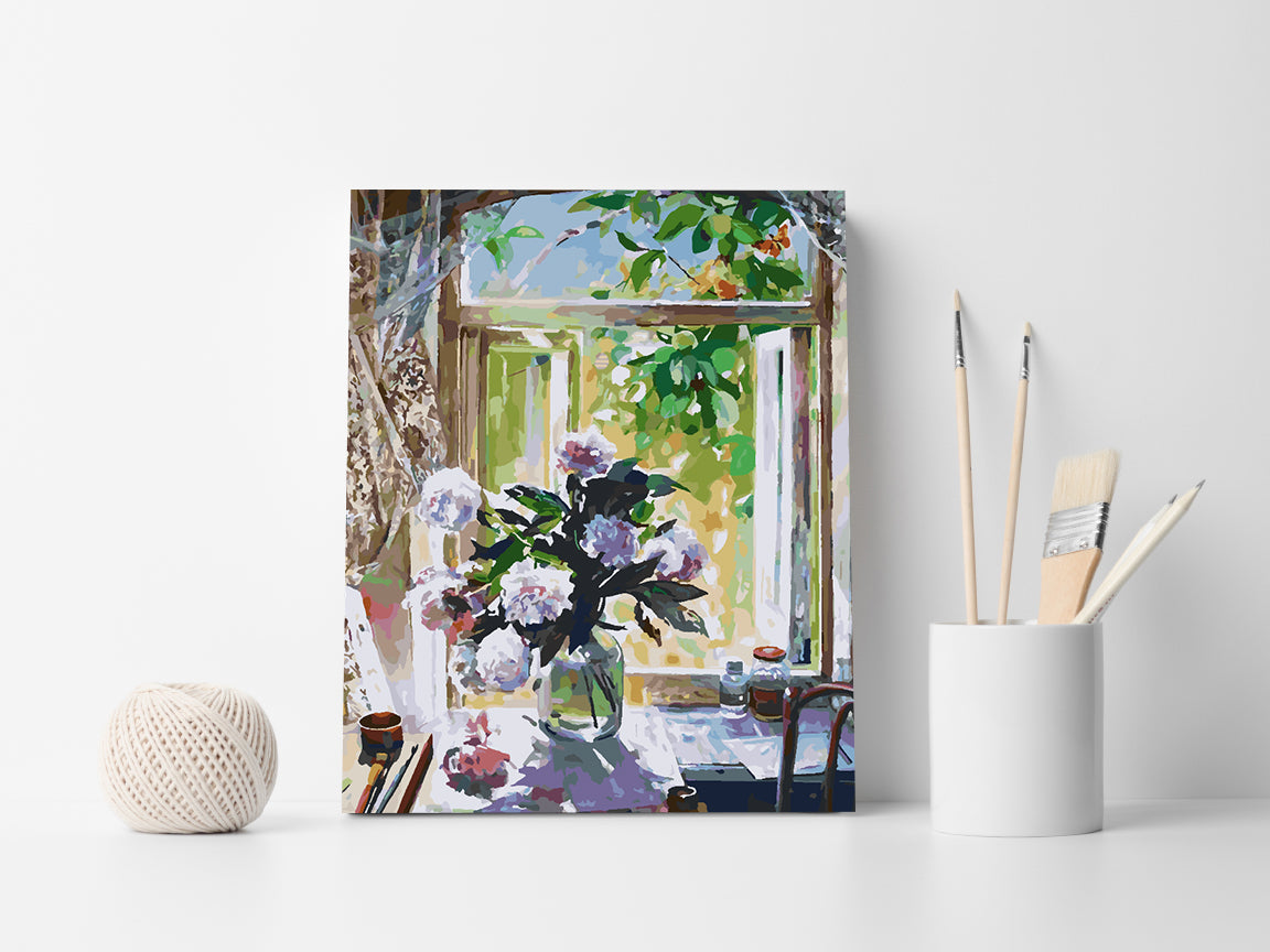 Peinture par numéros - Fleurs dans un vase 4355