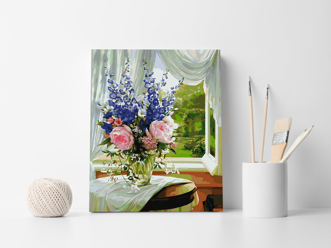 Peinture par numéros - Fleurs dans un vase 4372