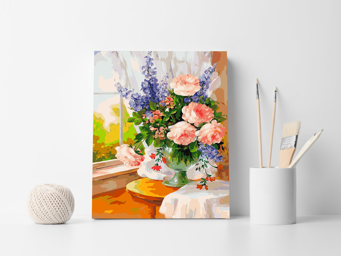 Peinture par numéros - Fleurs dans un vase 4376