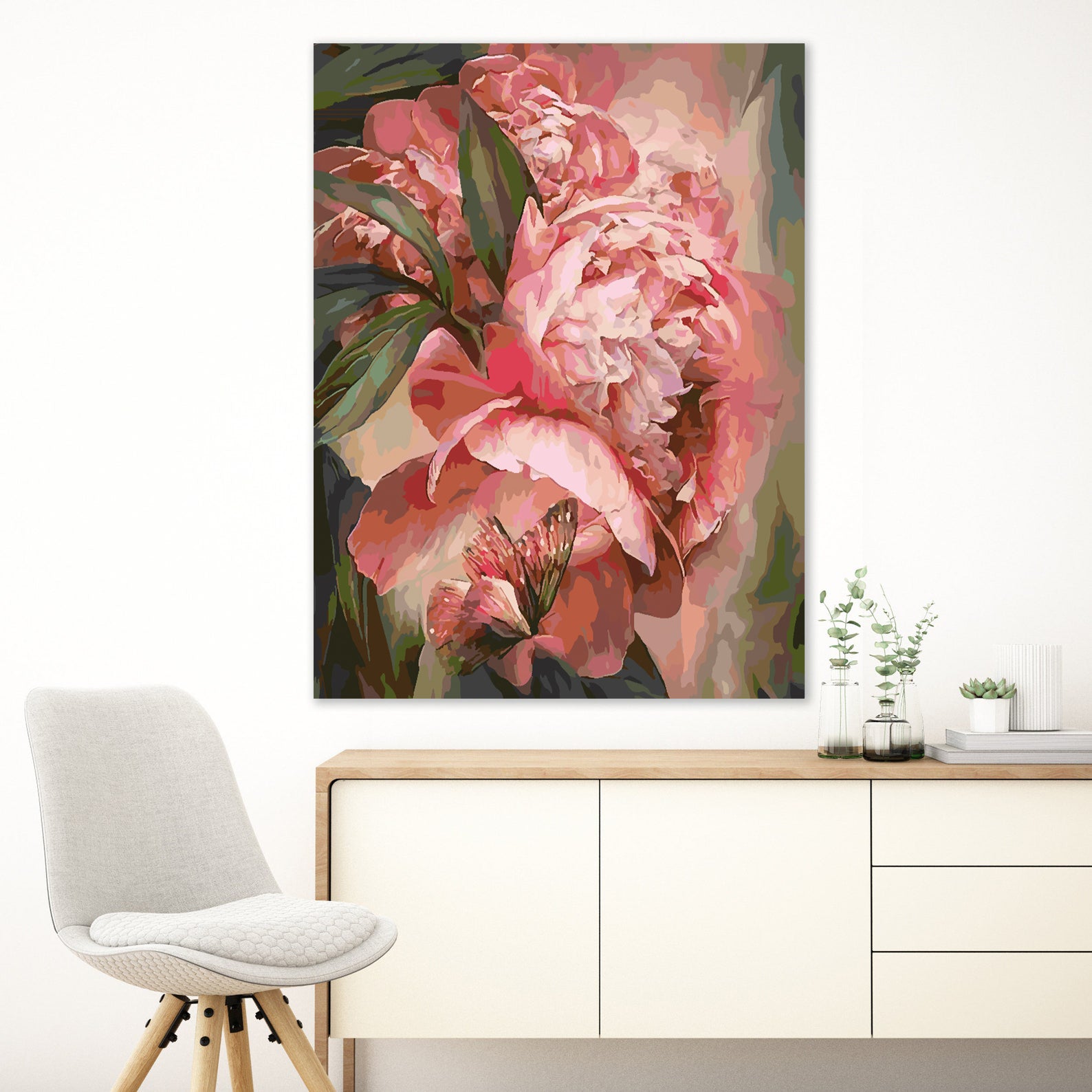 Peinture par numéros - Fleurs et papillons 4379