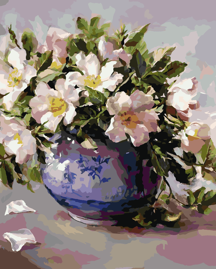 Peinture par numéros - Fleurs dans un vase 4382