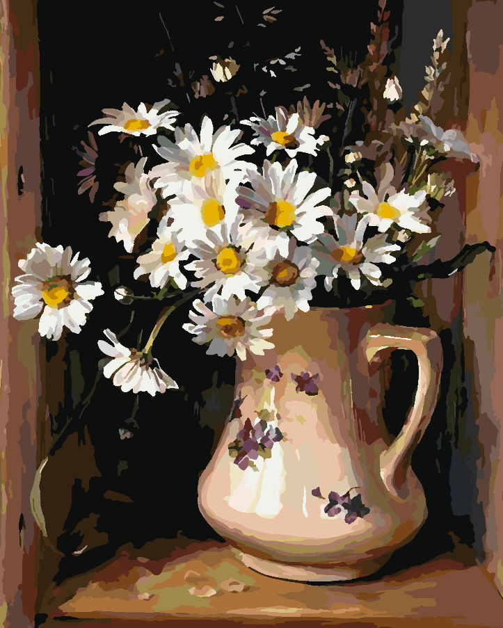 Peinture par numéros - Fleurs dans un vase 4385