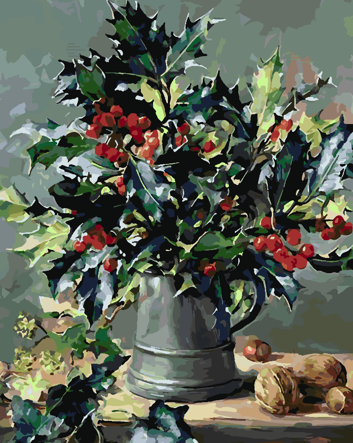 Peinture par numéros - Fleurs dans un vase 4387