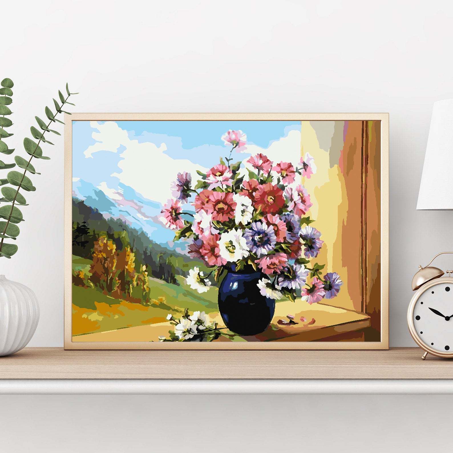 Malen nach Zahlen - Blumen in einer Vase 4396