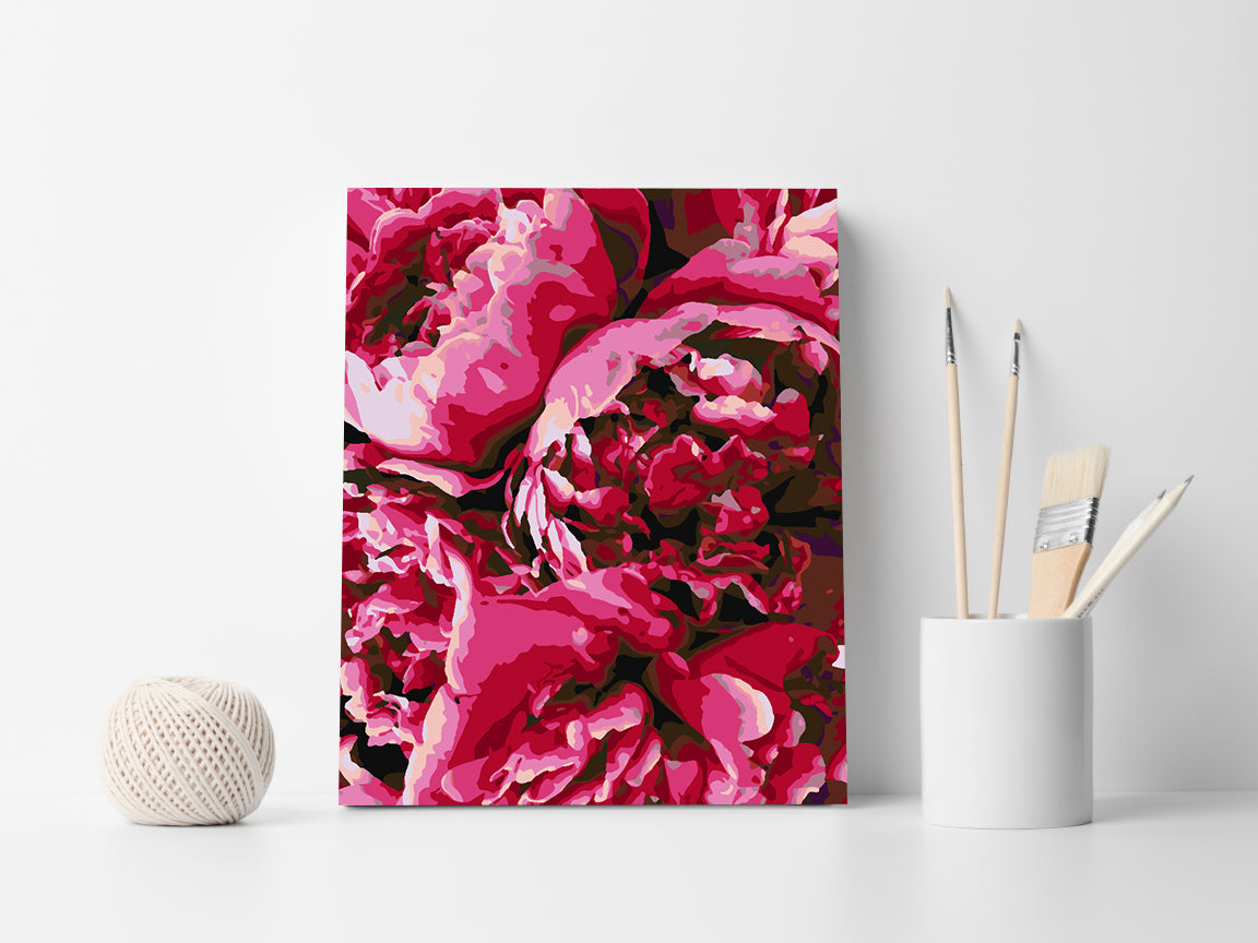 Peinture par numéros - Pivoines roses 4405