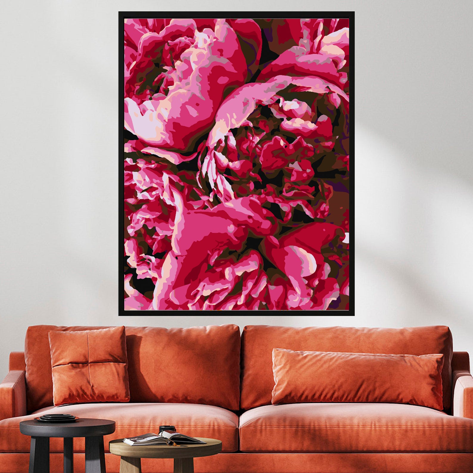 Peinture par numéros - Pivoines roses 4405