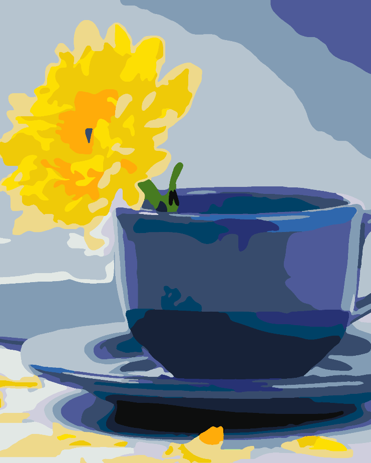 Malen nach Zahlen - Gelbe Blume 4413