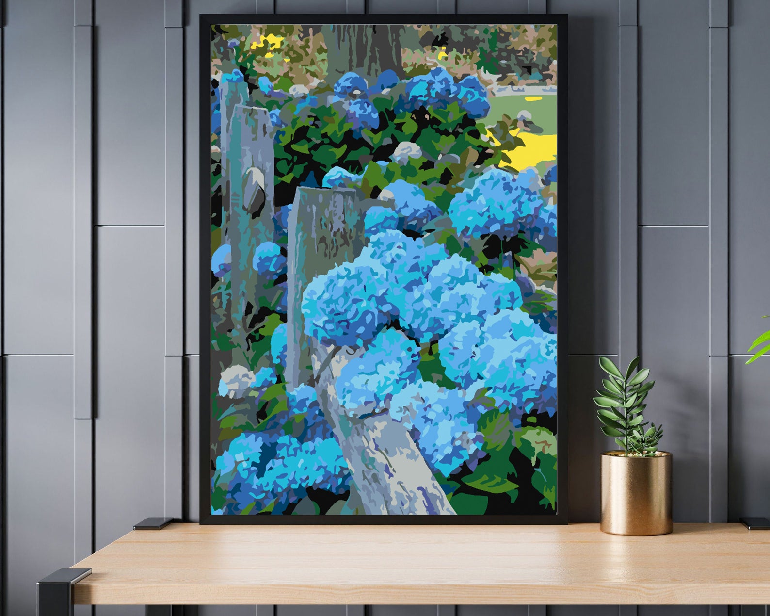Peinture par numéros - Fleurs bleues 4418