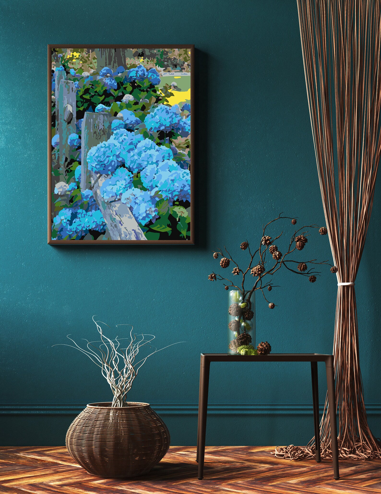 Peinture par numéros - Fleurs bleues 4418