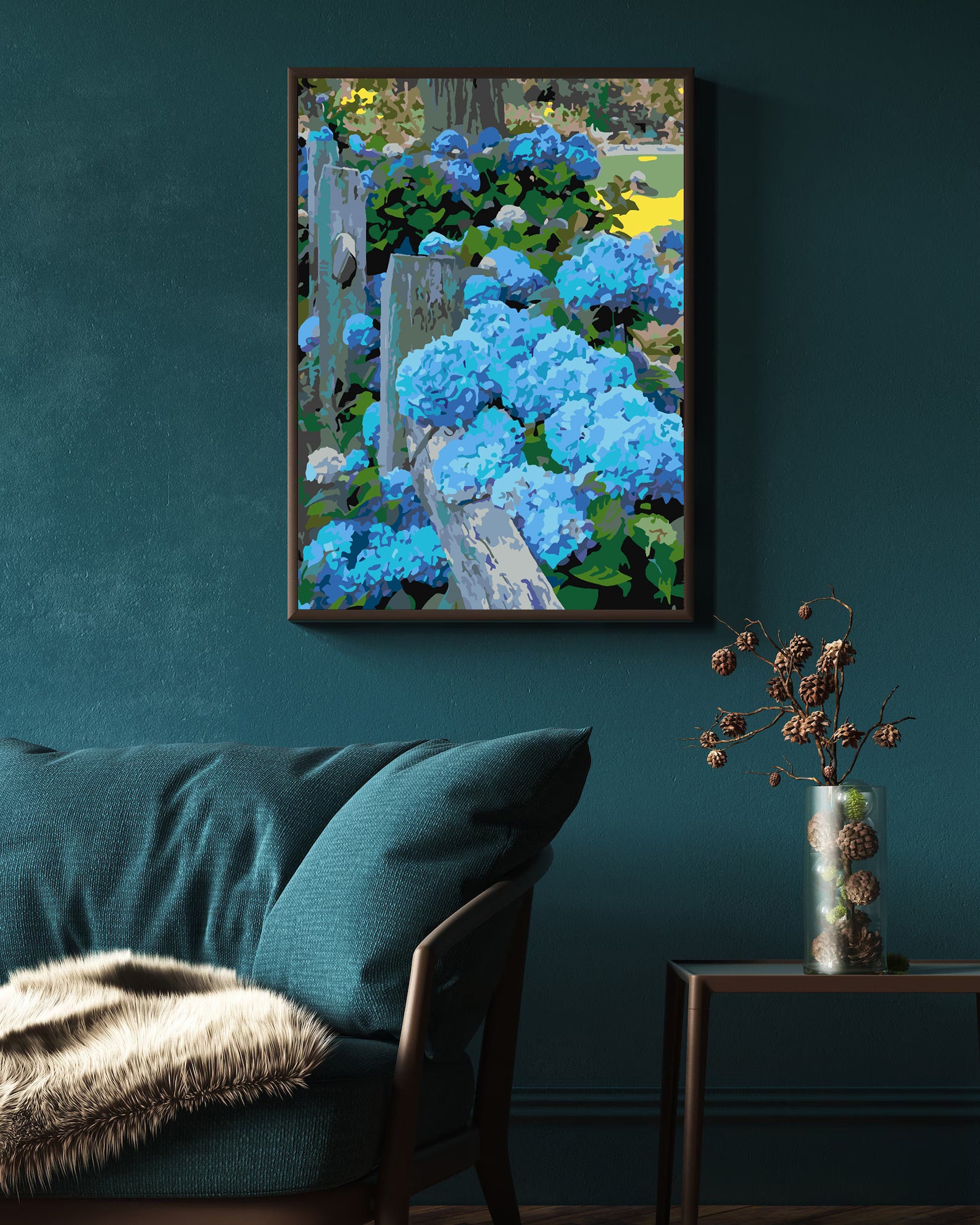 Peinture par numéros - Fleurs bleues 4418
