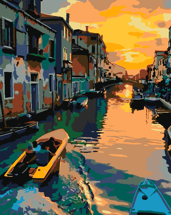 Peinture par numéros - Ville sur l'eau 4421