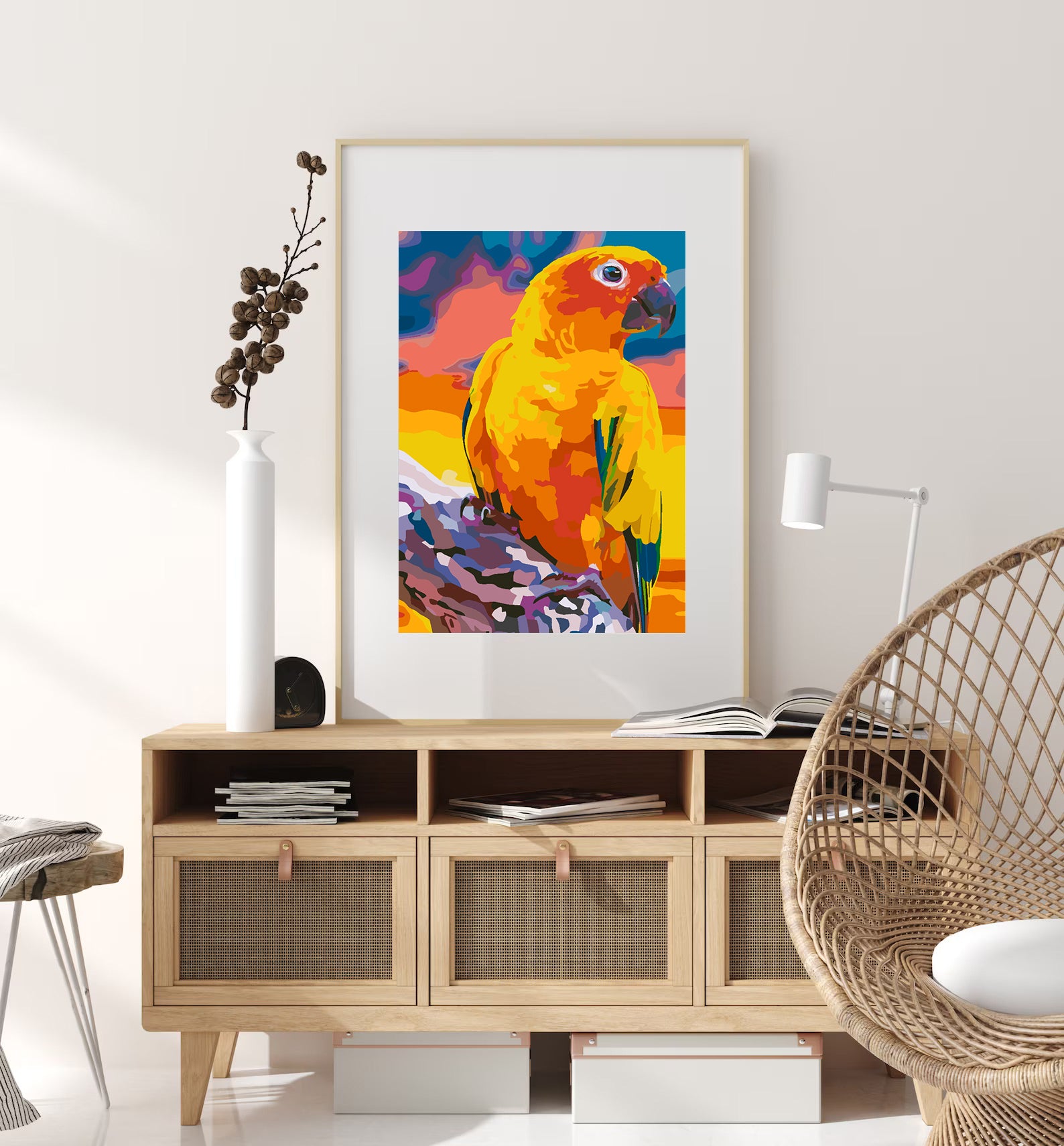 Malen nach Zahlen - Oranger Papagei 4429