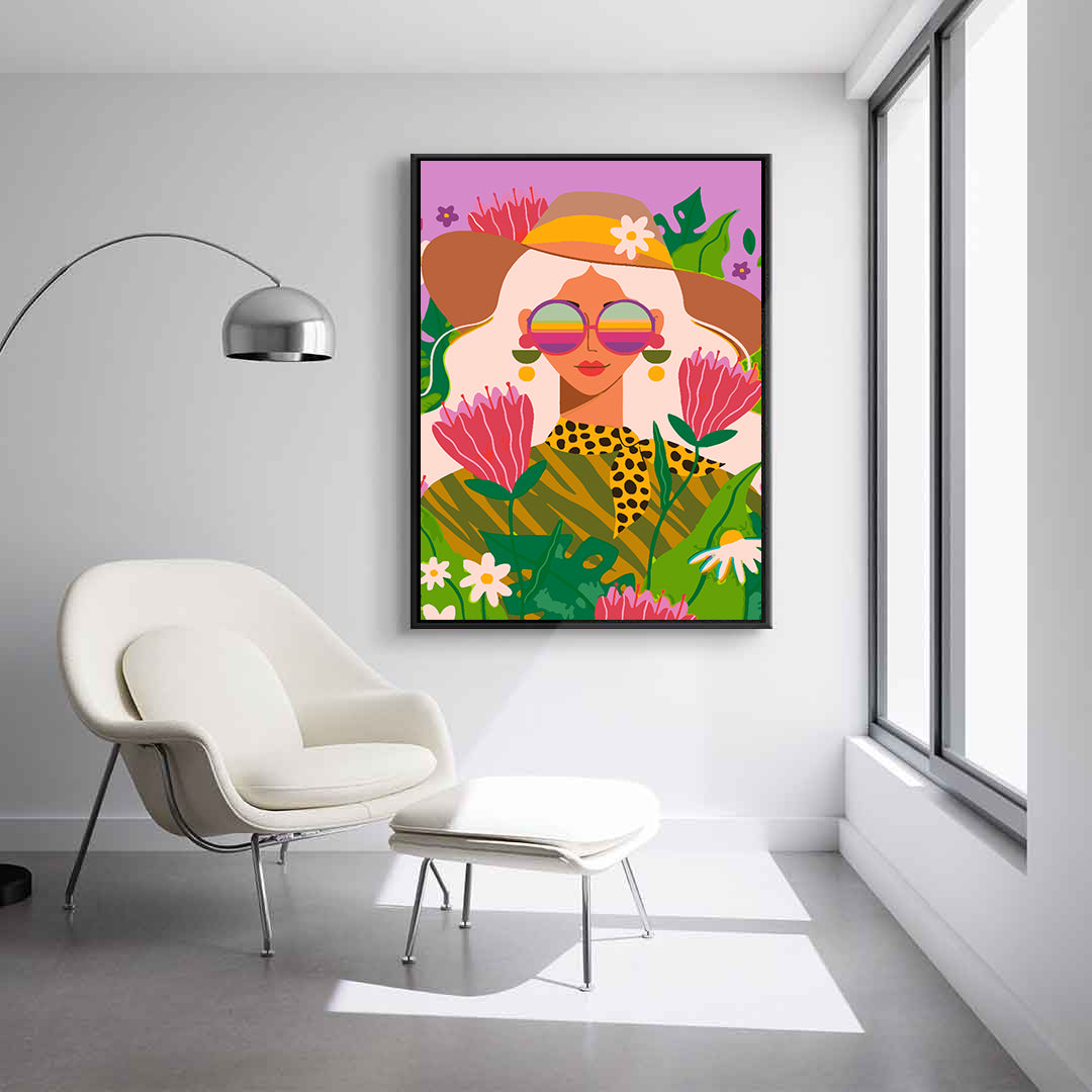 Pictura pe numere - Fată cu Flori 4431