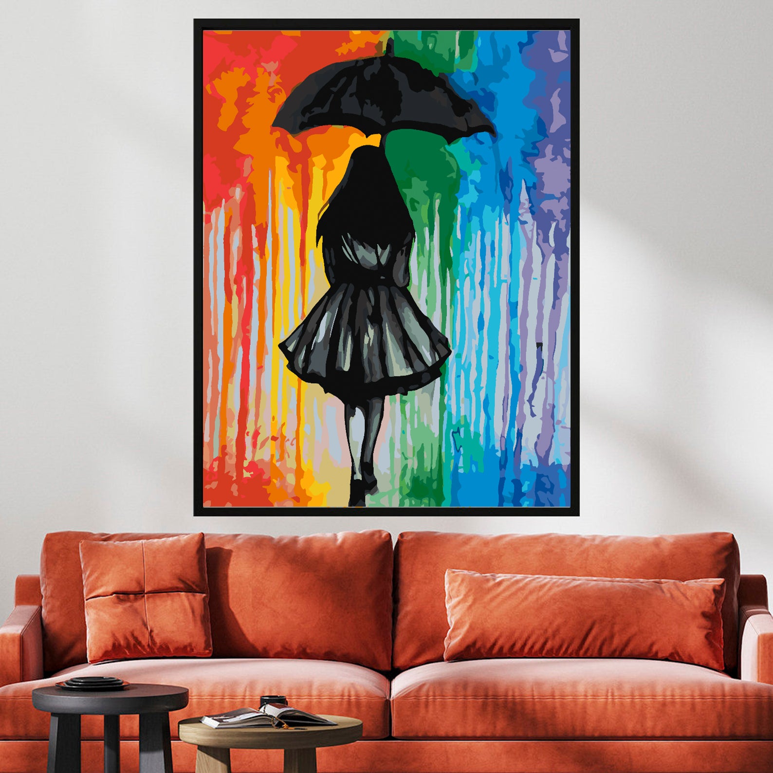 Peinture par numéros - Fille au parapluie 4433