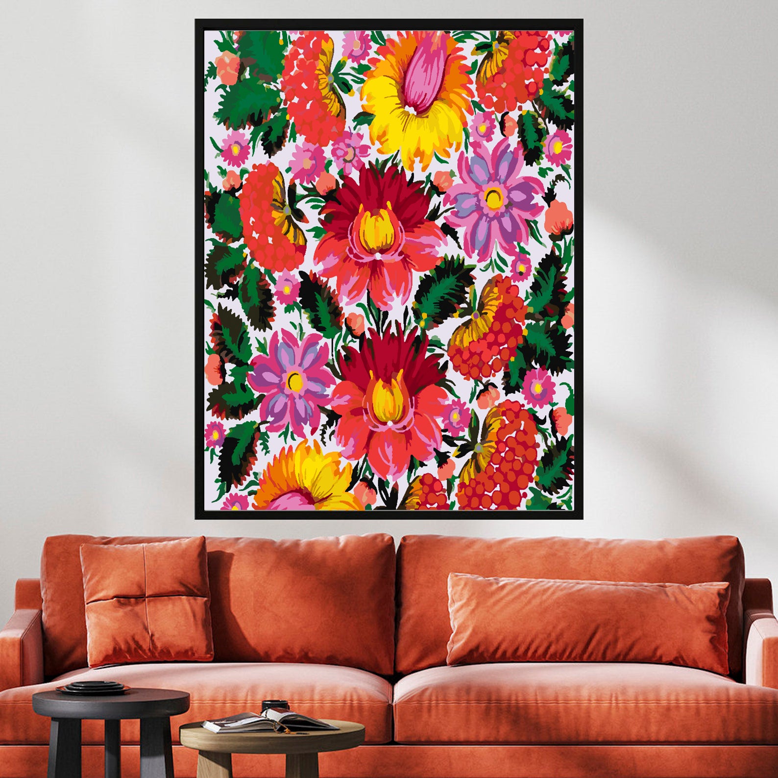 Peinture par numéros - Fleurs multicolores 4438