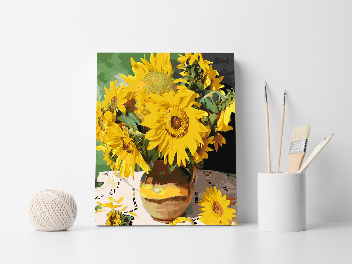 Peinture par numéros - Fleurs jaunes 4441