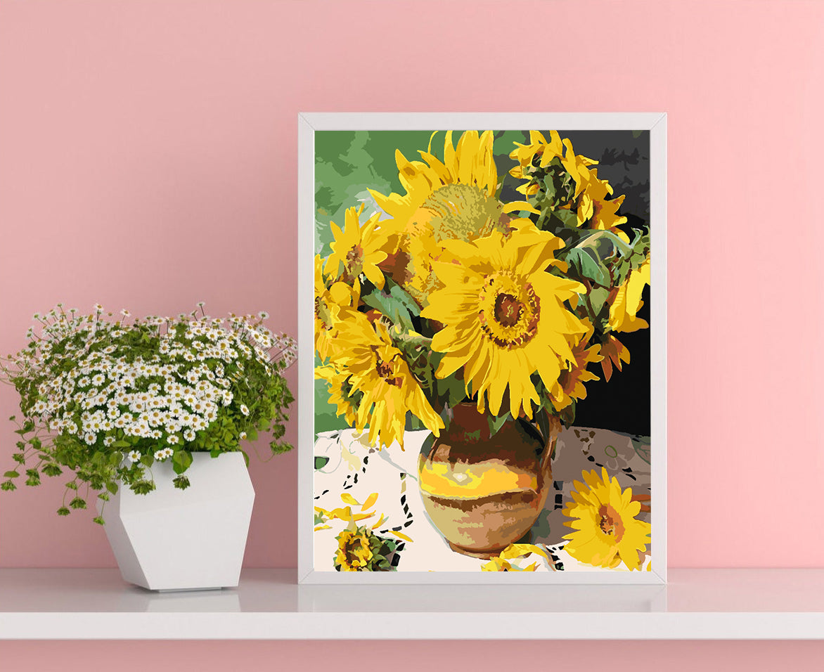Peinture par numéros - Fleurs jaunes 4441