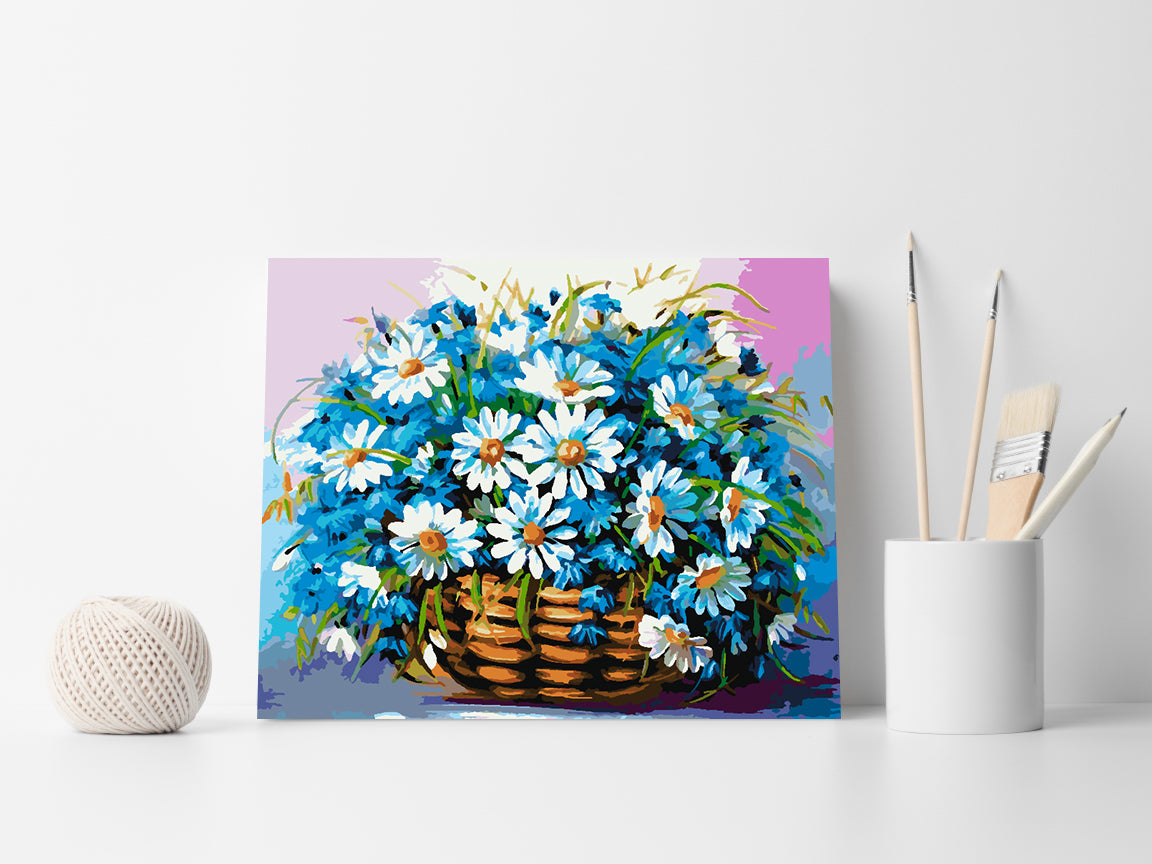 Peinture par numéros - Panier de fleurs 4450