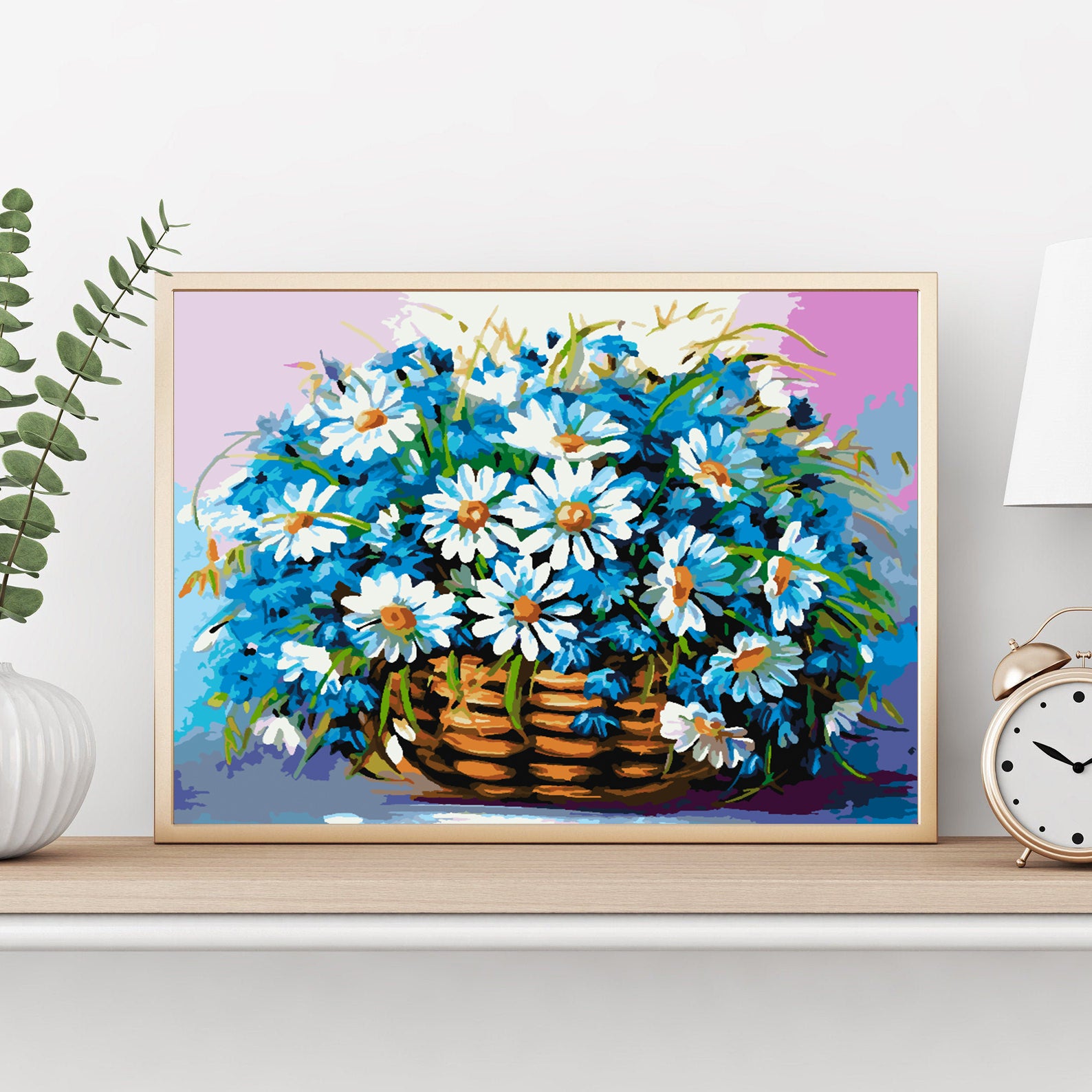 Peinture par numéros - Panier de fleurs 4450
