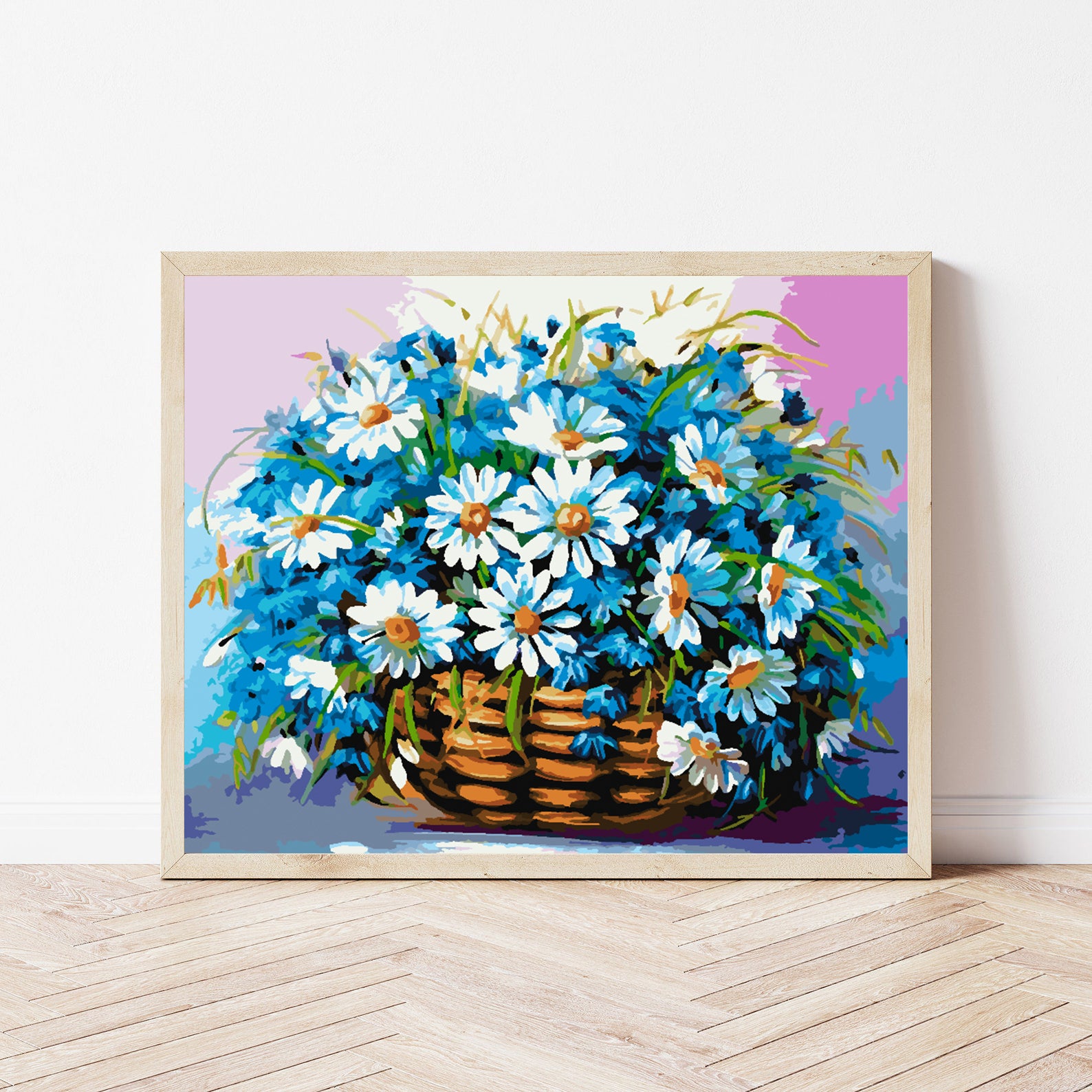 Peinture par numéros - Panier de fleurs 4450
