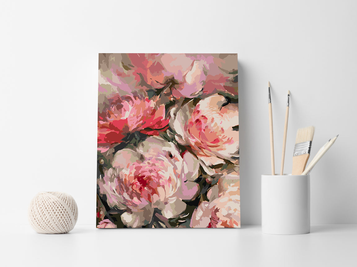 Peinture par numéros - Fleurs roses 4451