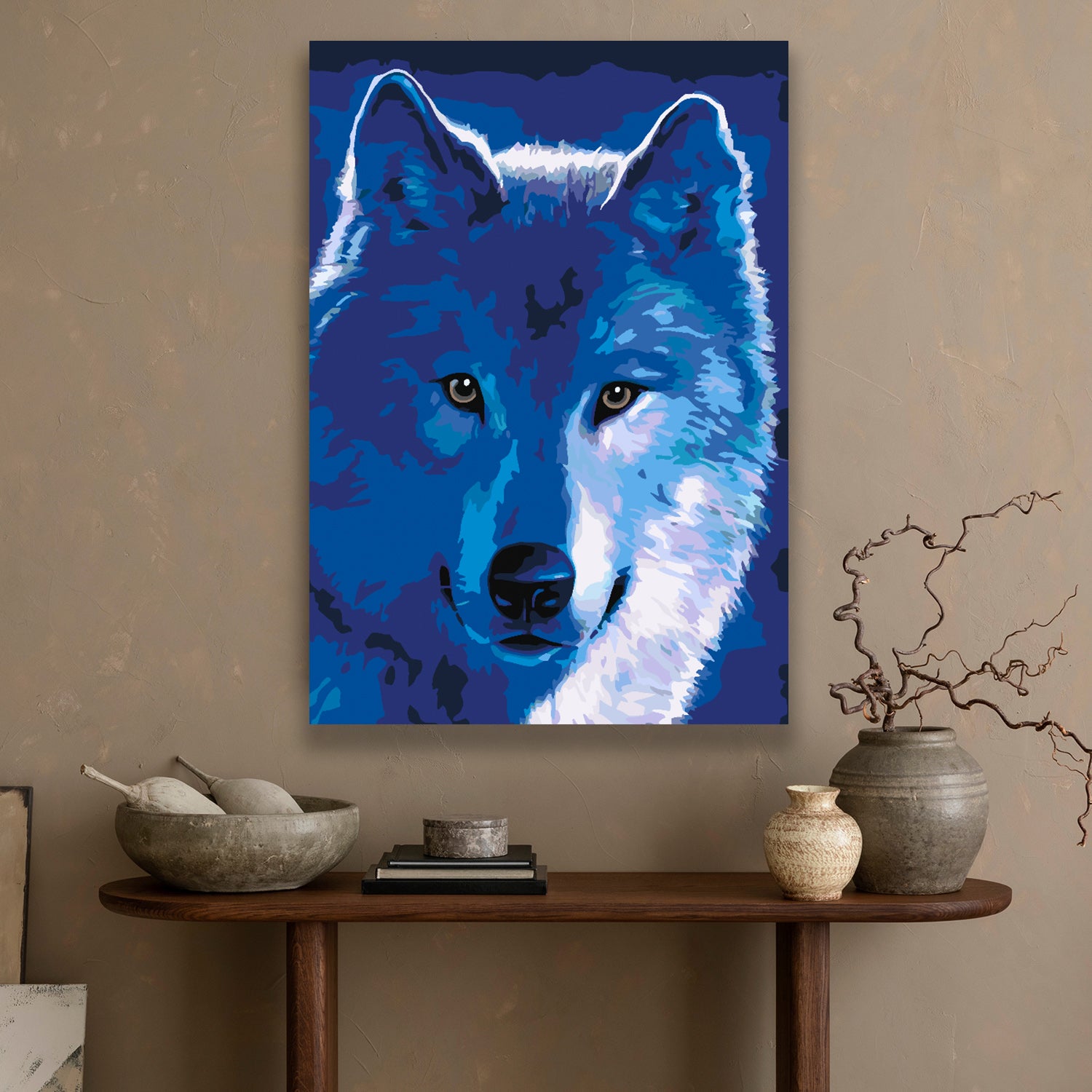 Peinture par numéros - Portrait de loup 4454