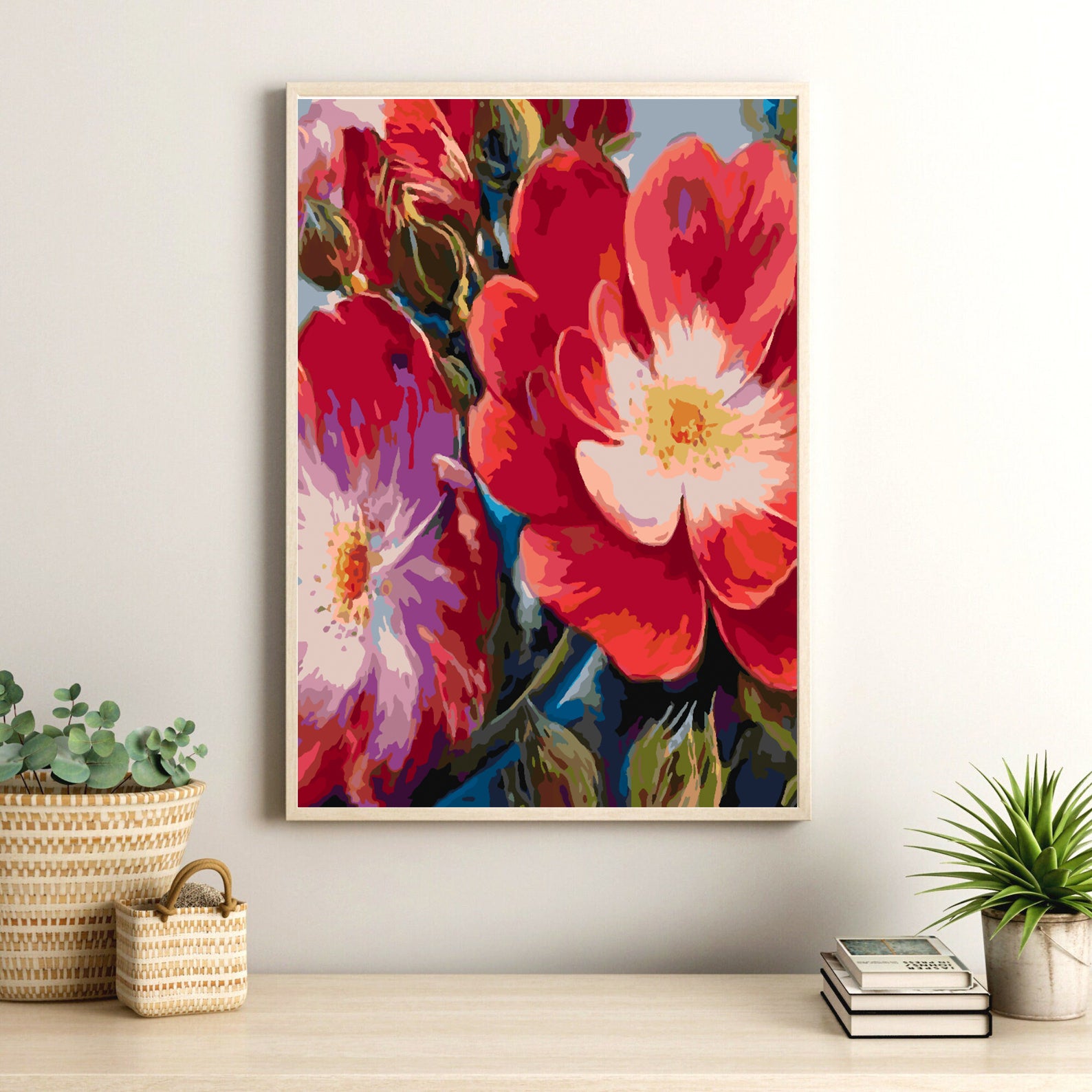 Peinture par numéros - Fleurs rouges 4466