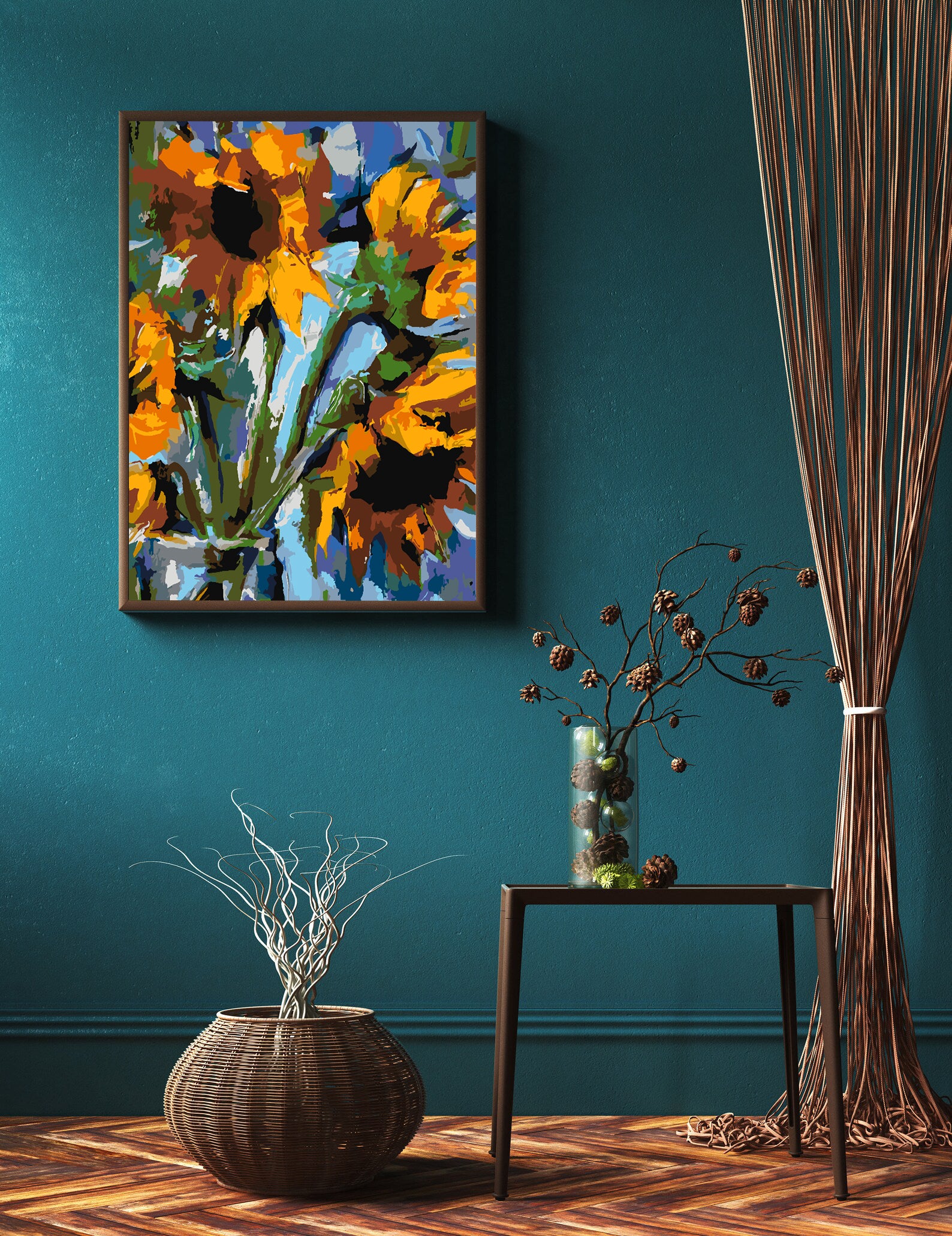 Peinture par numéros - Fleurs dans un vase 4473