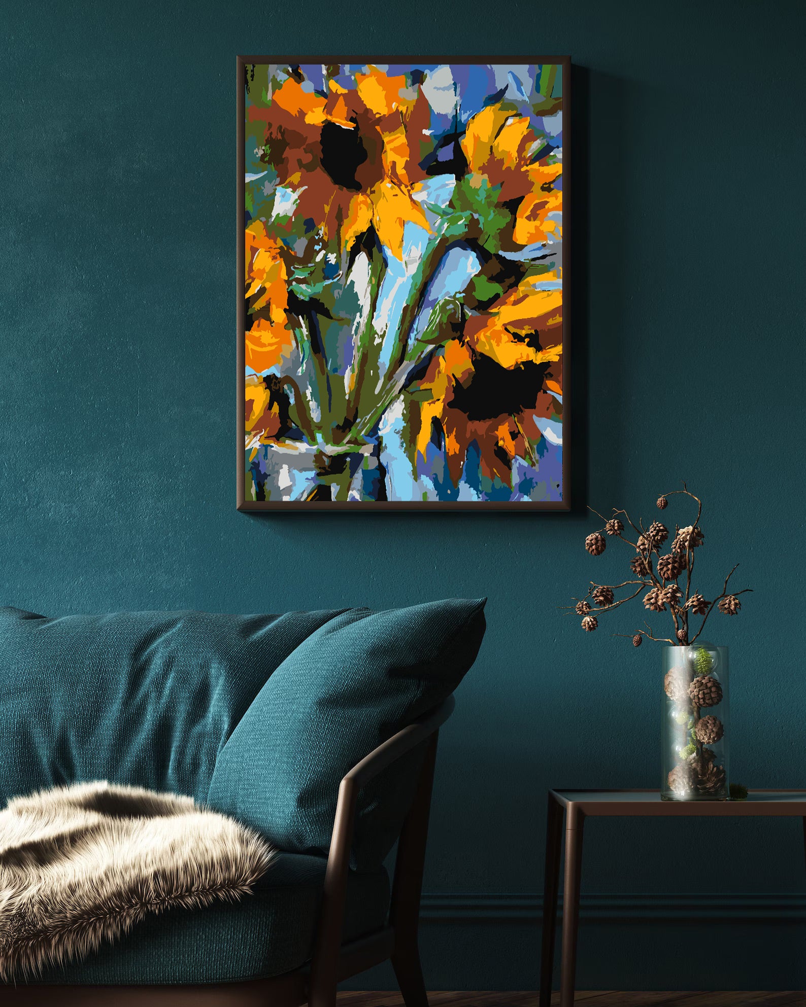 Peinture par numéros - Fleurs dans un vase 4473