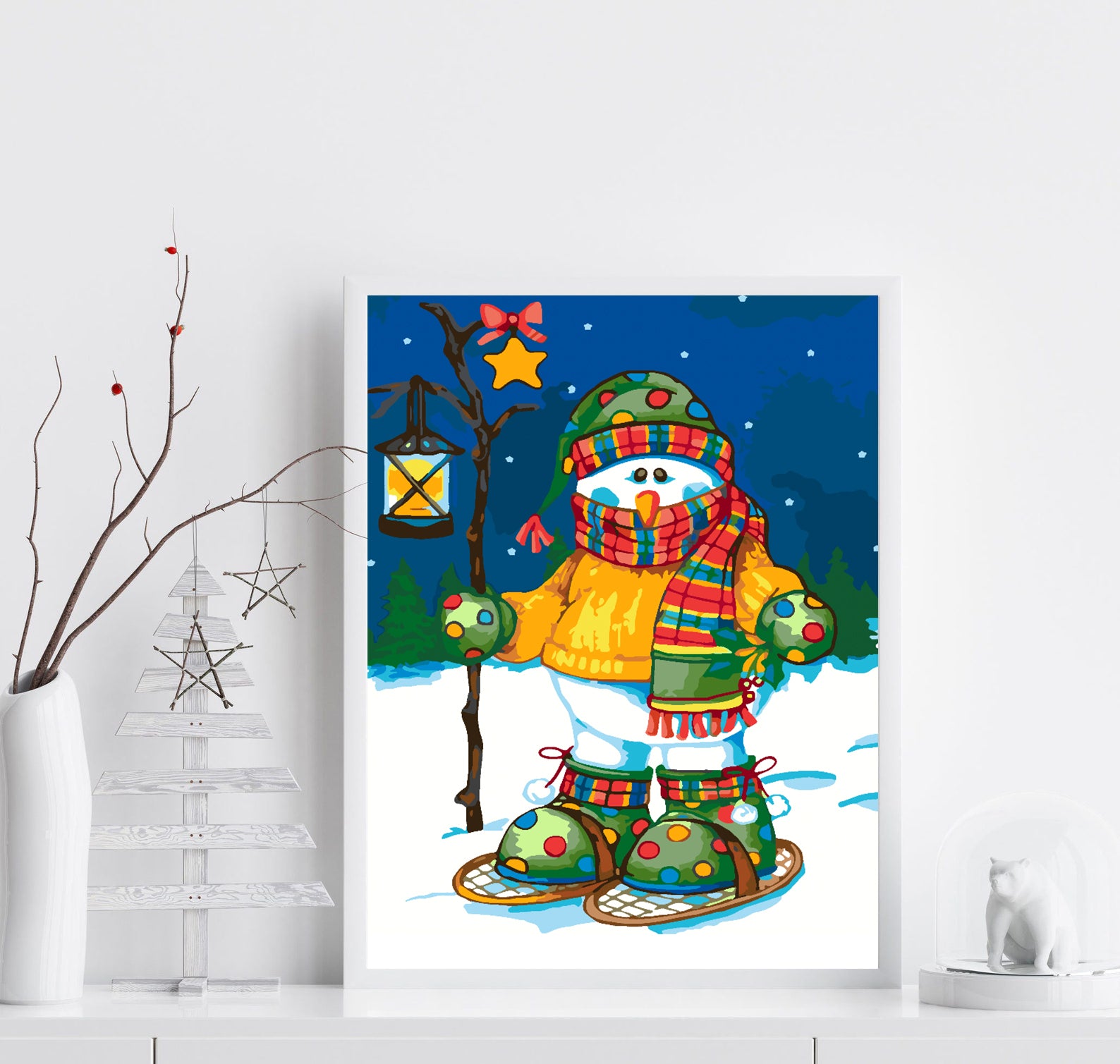 Peinture par numéros - Bonhomme de neige 4476