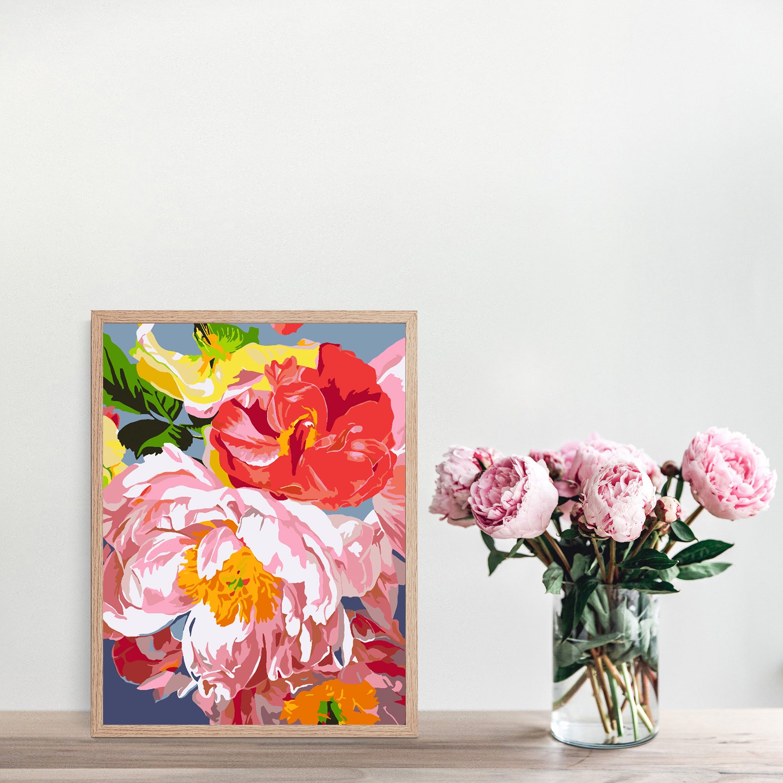 Malen nach Zahlen - Rosa Blumen 4482