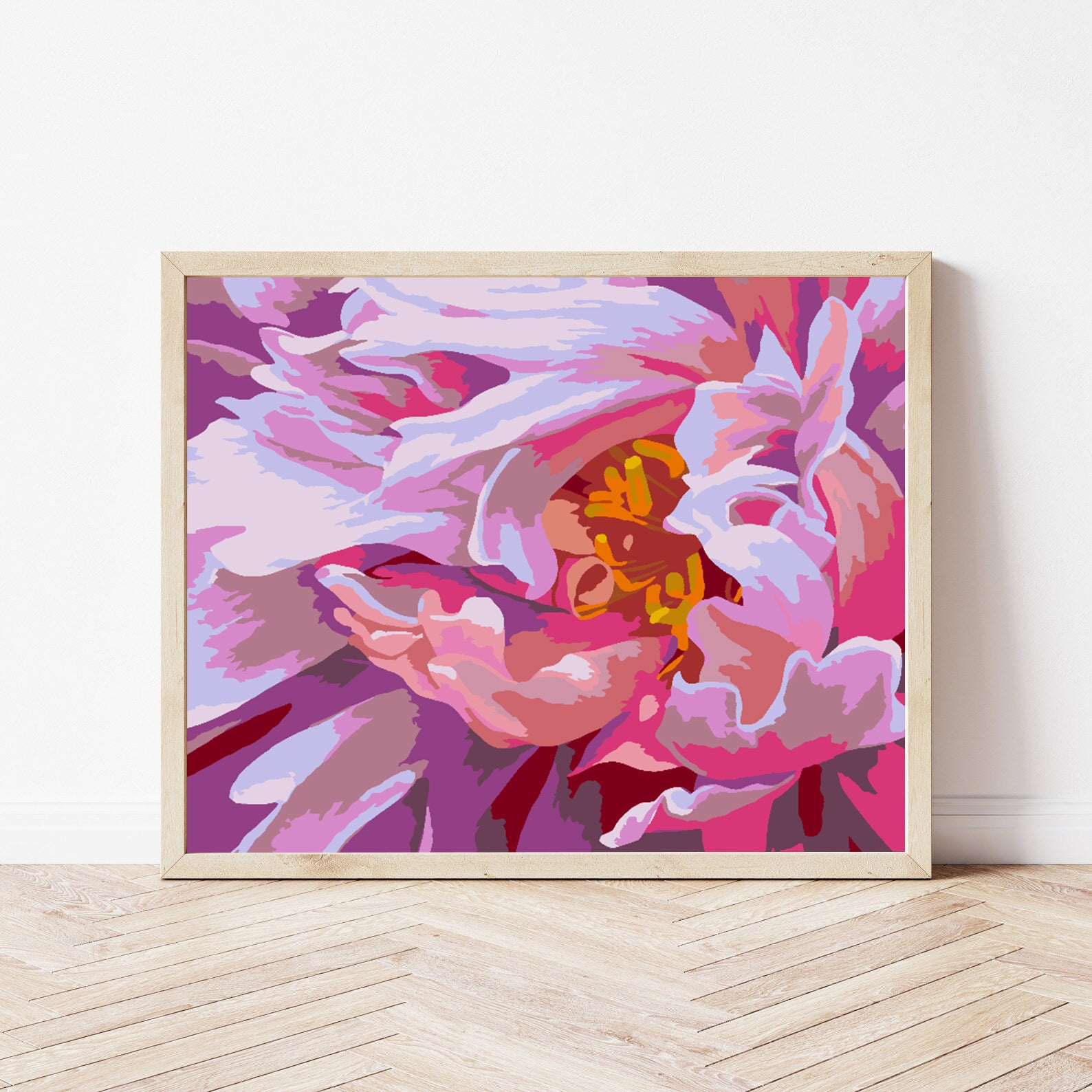 Peinture par numéros - Fleurs roses 4484