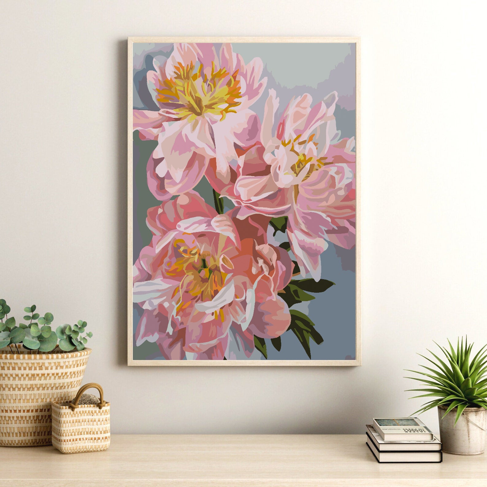 Peinture par numéros - Fleurs roses 4486