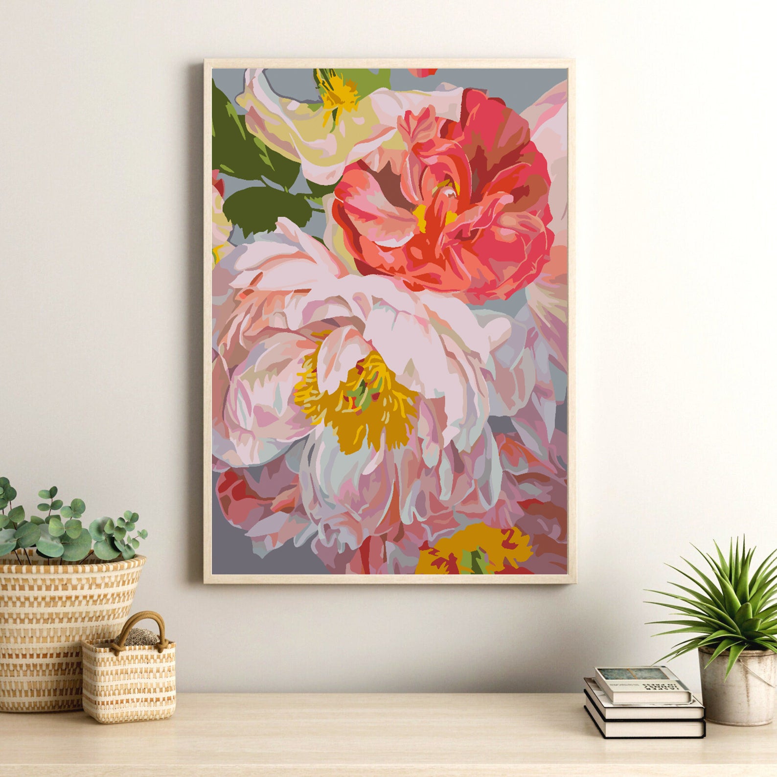 Peinture par numéros - Fleurs roses 4487