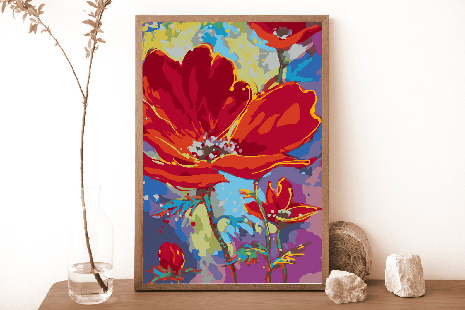 Peinture par numéros - Fleurs rouges 4508