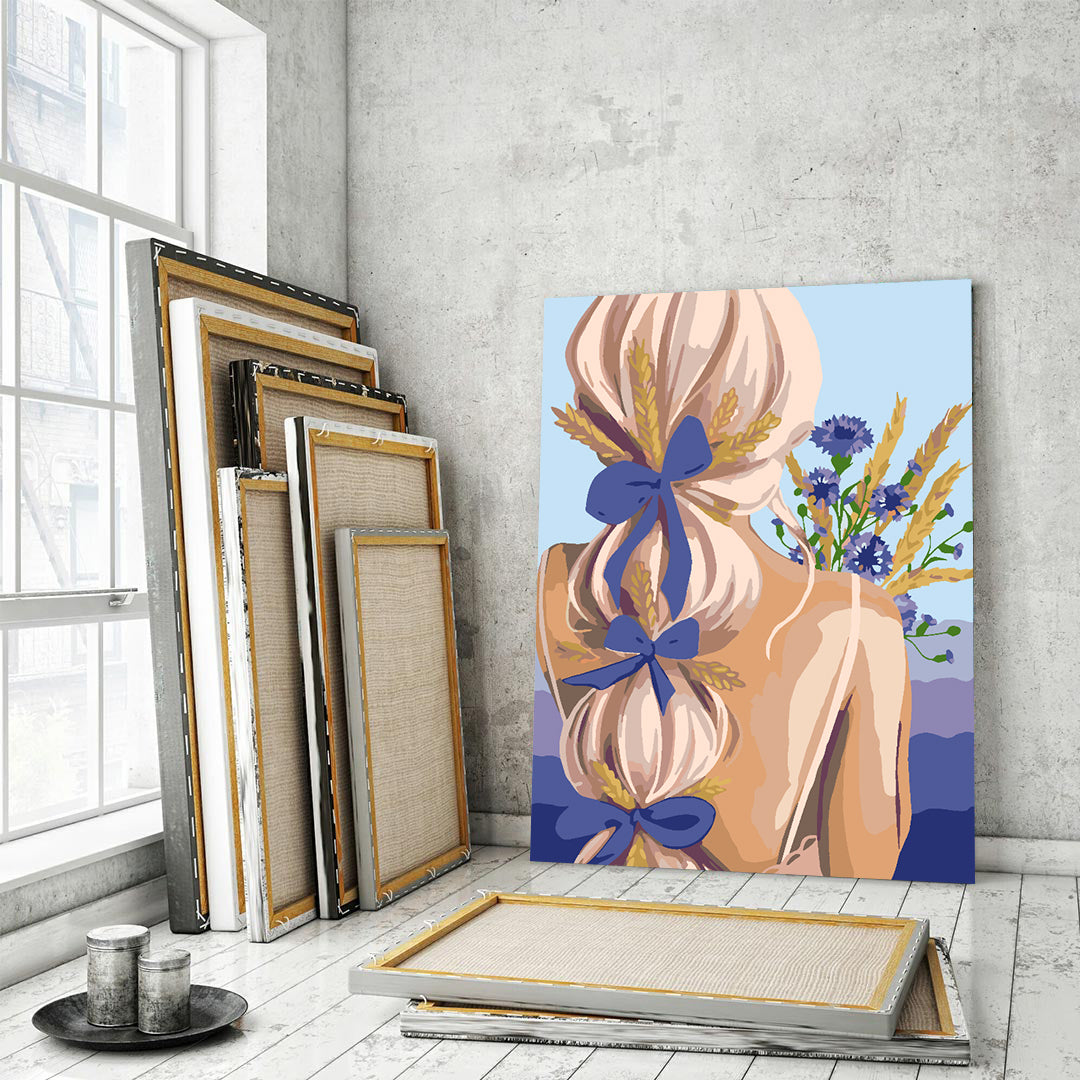 Peinture par numéros - Fille aux fleurs 4512