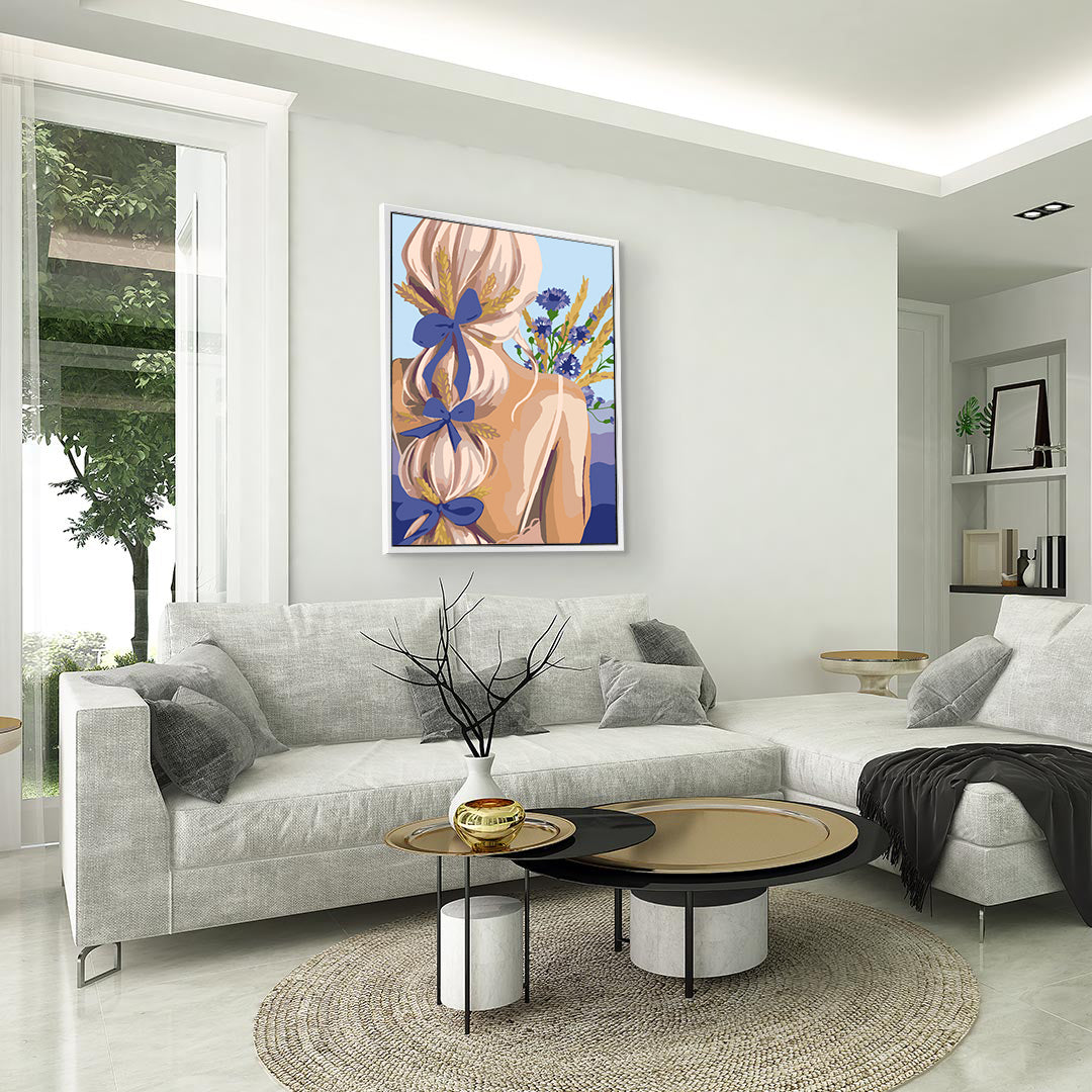 Malen nach Zahlen - Mädchen mit Blumen 4512