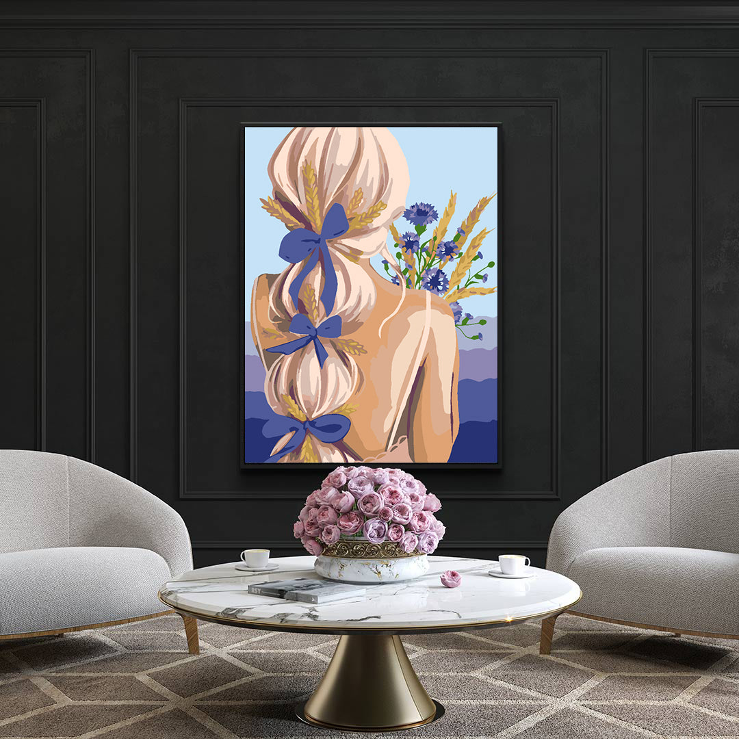 Malen nach Zahlen - Mädchen mit Blumen 4512