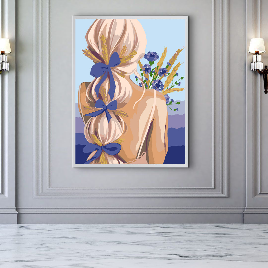 Malen nach Zahlen - Mädchen mit Blumen 4512