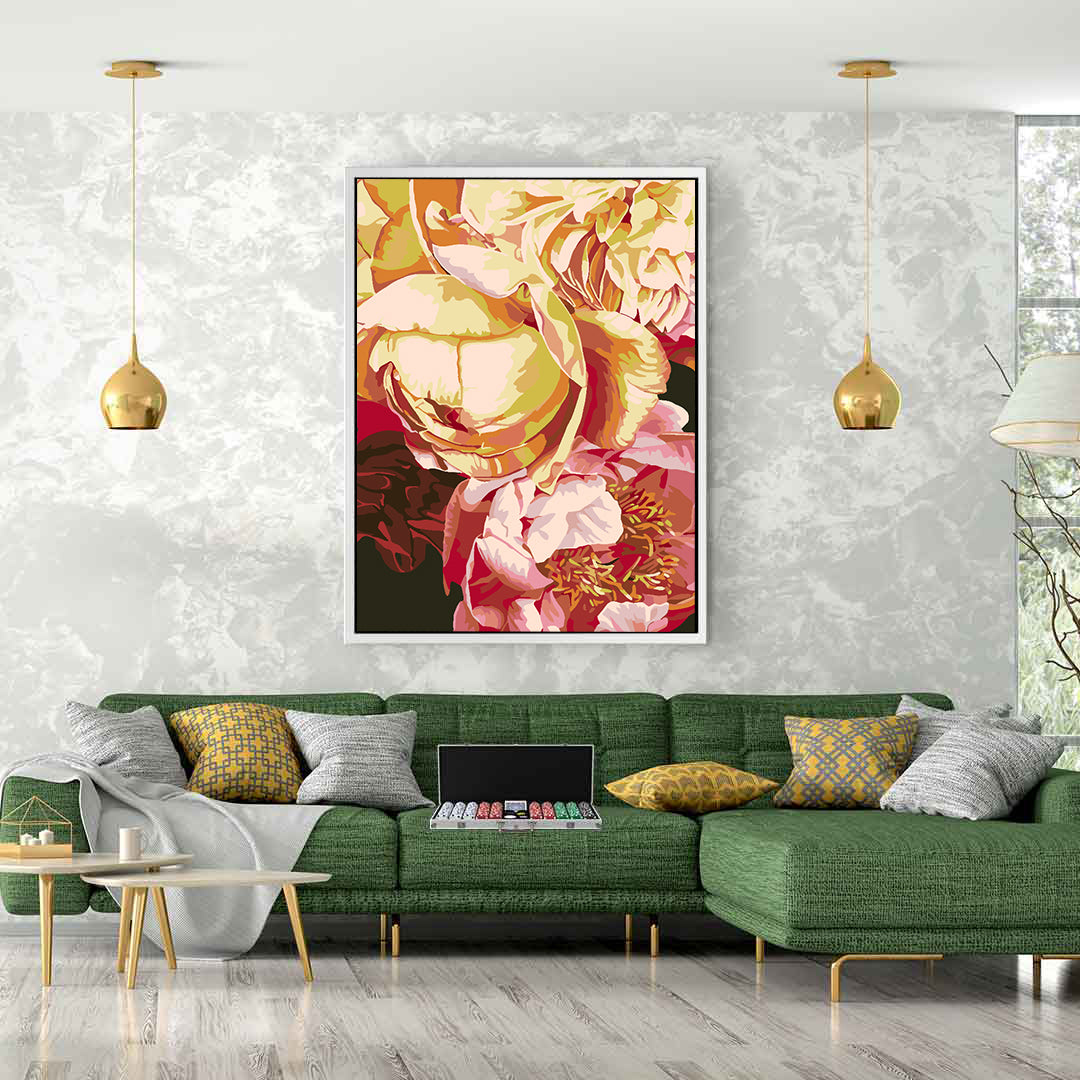 Peinture par numéros - Fleurs jaunes 4525