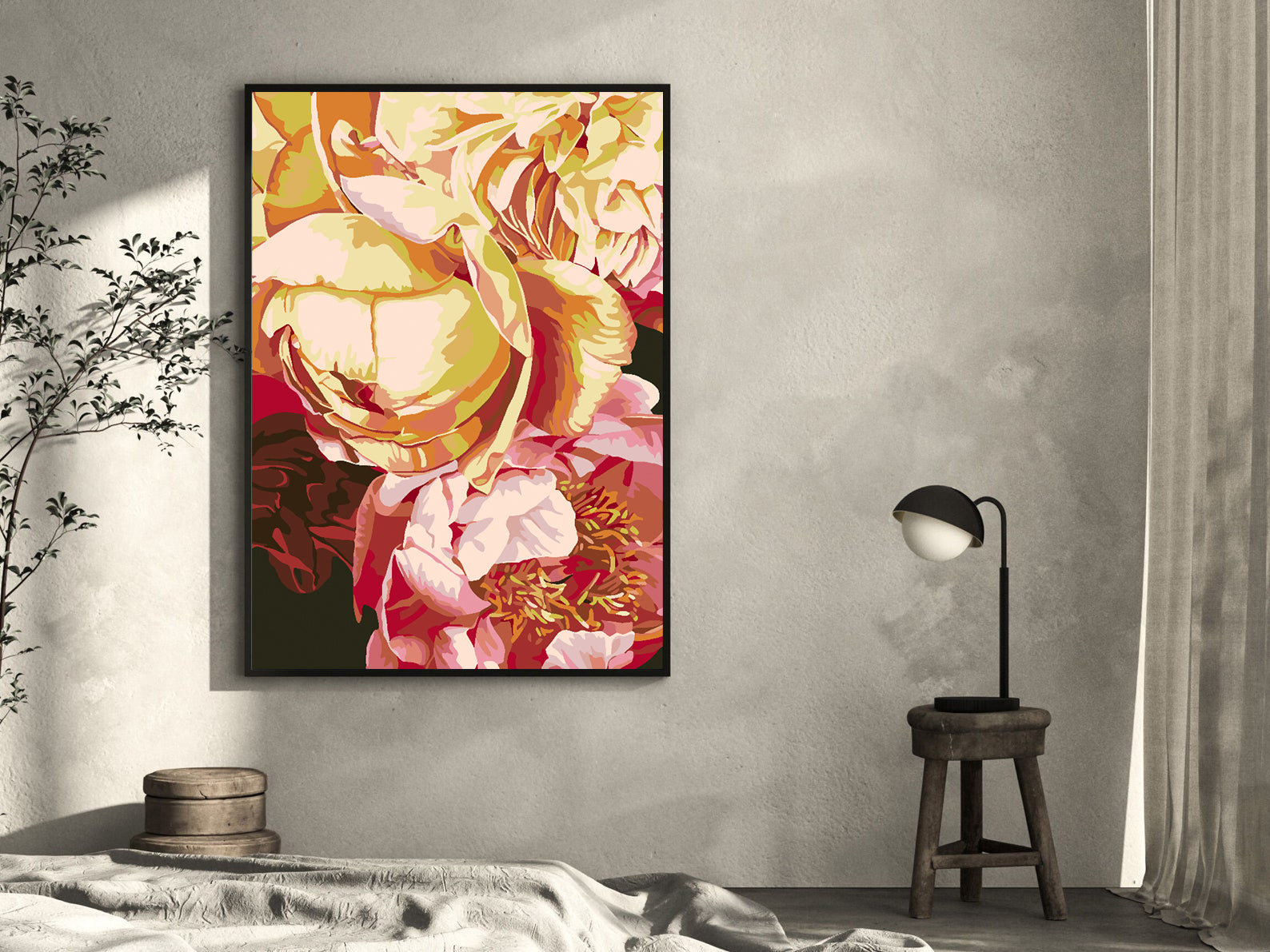 Peinture par numéros - Fleurs jaunes 4525