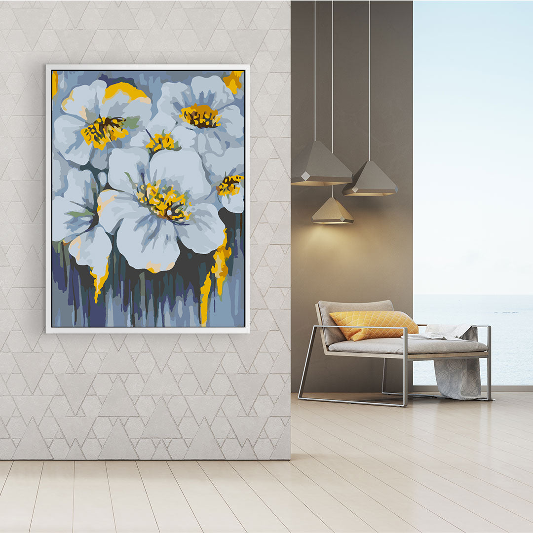Peinture par numéros - Fleurs blanches 4527