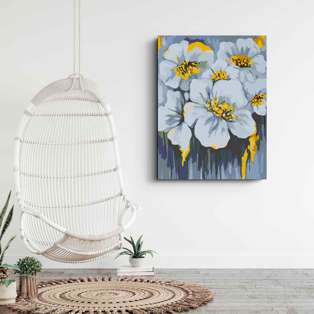 Peinture par numéros - Fleurs blanches 4527