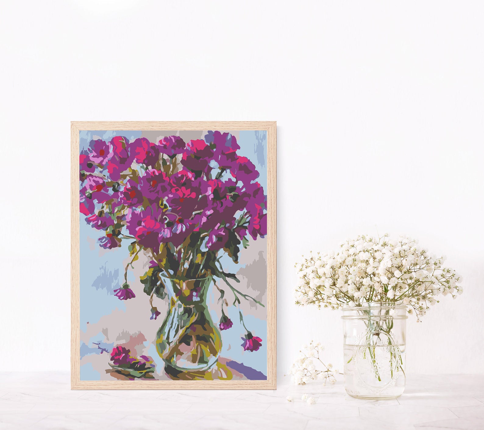 Peinture par numéros - Fleurs dans un vase 4548