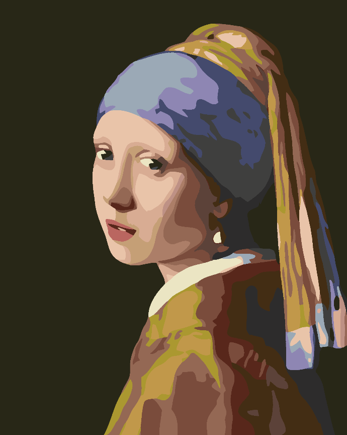Peinture par numéros - Fille au turban 4552