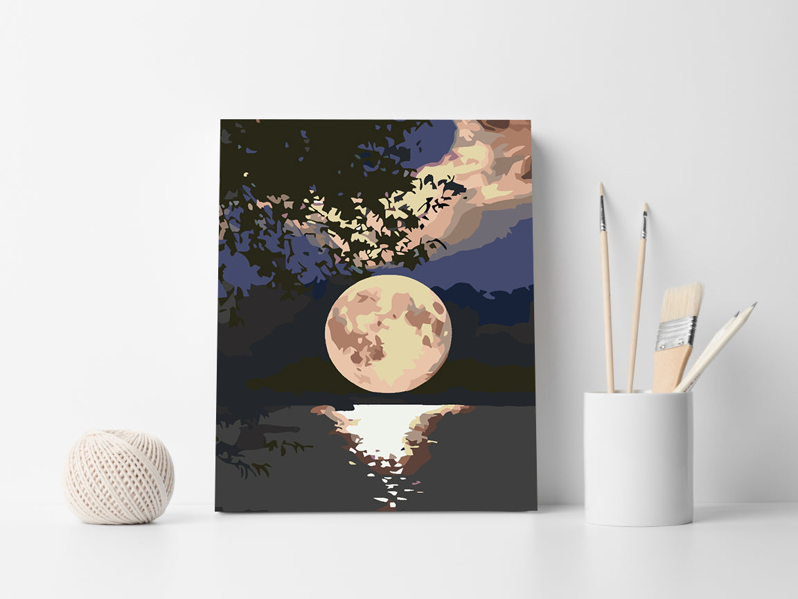 Malen nach Zahlen - Vollmondnacht 4554