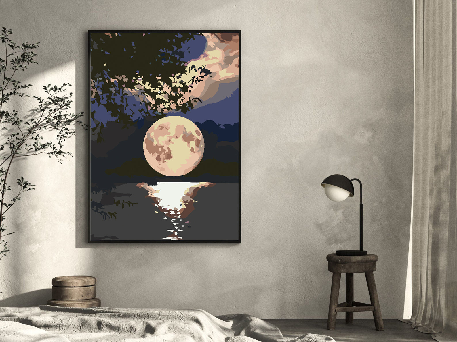 Malen nach Zahlen - Vollmondnacht 4554